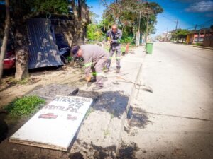 Avanzan trabajos de limpieza y desazolve en colonias de Nanchital