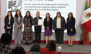Gobierno de México firma acuerdo con Google, Meta y TikTok para combatir la violencia digital contra mujeres