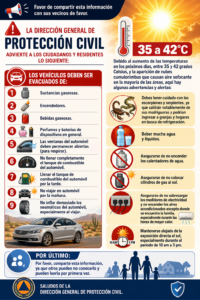 Alertan por altas temperaturas y emiten recomendaciones de protección civil