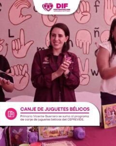 Primaria Vicente Guerrero participa en programa de canje de juguetes bélicos en Coatzacoalcos