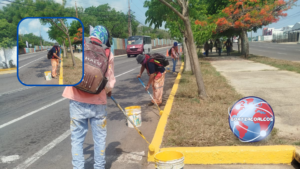 Infraestructura Urbana realiza trabajos de señalización sobre Avenida Universidad