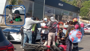 Repartidor de Uber resulta lesionado en choque frente a Rancho Alegre en Coatzacoalcos