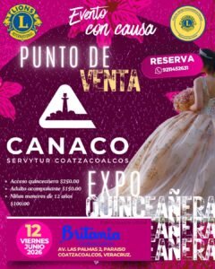 CANACO Coatzacoalcos será punto de venta oficial para la Expo Quinceañera con Causa