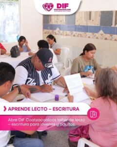 DIF Coatzacoalcos abrirá taller de lecto-escritura para jóvenes y adultos
