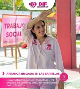Gobierno de Coatzacoalcos y DIF llevan brigada de servicios gratuitos a habitantes de Las Barrillas