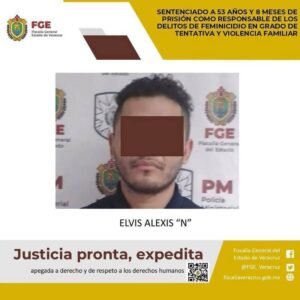 Reducen condena a 10 años a Elvis Alexis “N”, sentenciado por feminicidio en grado de tentativa