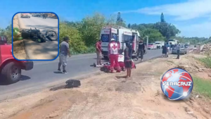 Fallece motociclista tras sufrir accidente sobre la Costera del Golfo en Acayucan