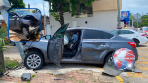 Fuerte accidente en avenida Independencia deja cuatro lesionados en Coatzacoalcos