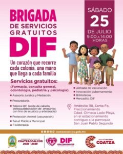 Brigada de Servicios Gratuitos llegará a Ciudad Olmeca con atención médica y asistencia social