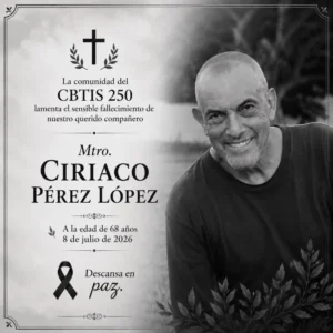 Luto en Jáltipan: fallece el maestro Ciriaco Pérez López, querido docente del CBTis 250