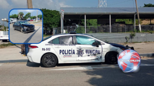 Choque entre patrulla y automóvil deja dos menores lesionadas en Coatzacoalcos