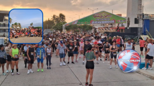 Entre sombreros y música grupera, runners de Coatza convierten el malecón en una fiesta deportiva