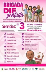 DIF Coatzacoalcos llevará Brigada de Servicios Gratuitos a Mundo Nuevo