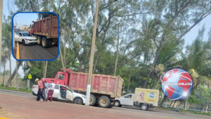 Madre y sus dos hijos sobreviven a aparatoso choque frente a la Expoferia