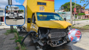 Fuerte choque en la María de la Piedad de Coatzacoalcos deja una mujer lesionada